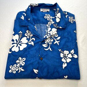 Pacific Legend Mens Shirt XL Floral Print Made In Hawaii Short Sleeve Button Up
